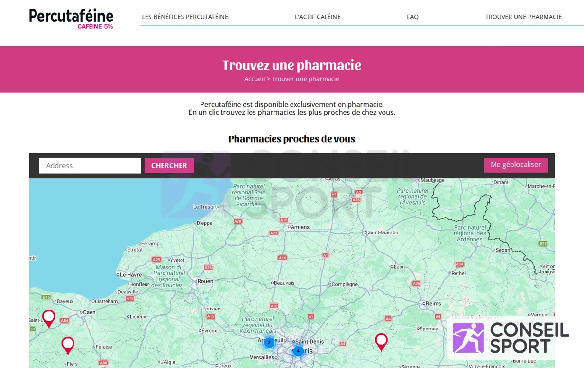 Capture : Trouvez une pharmacie | Percutafeine